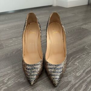 Christian Louboutin pigalle follies 100 glitter sirene